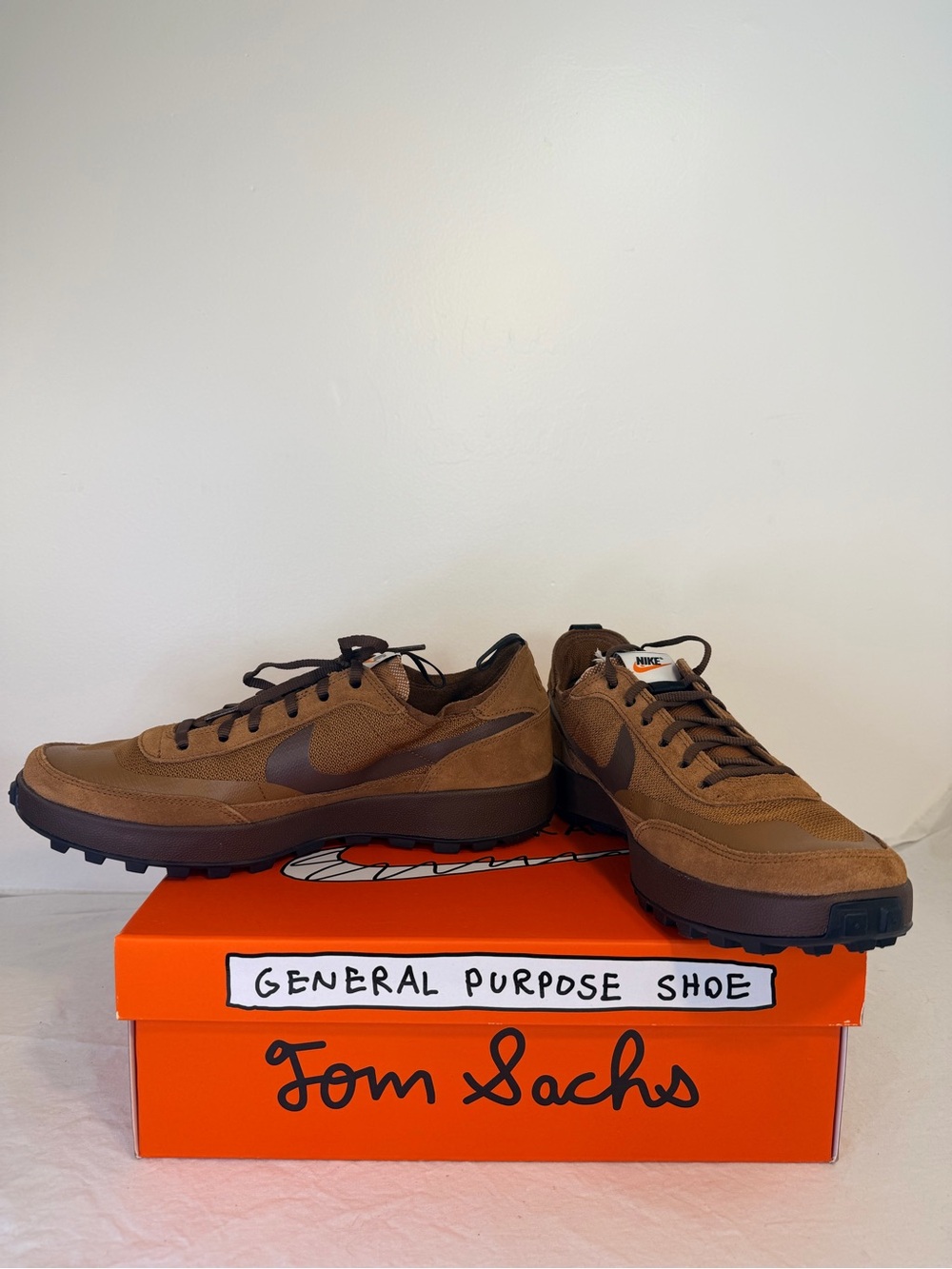 Tom Sachs x NikeCraft General Purpose Shoe GPS Pecan Brown Size 12 DS